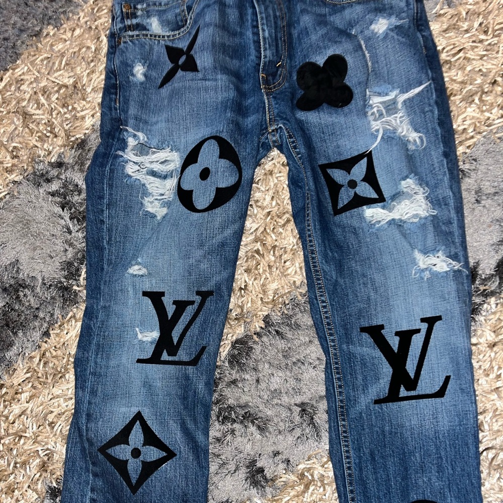 Distressed Levi’s, meet LV custom-made